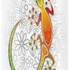 Batik Shower Curtain Stall For Bathroom With Frog Flowers Art Design