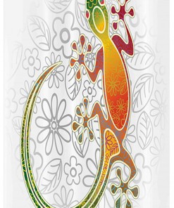 Batik Shower Curtain Stall For Bathroom With Frog Flowers Art Design
