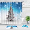 Baubles And Snowflakes Christmas Tree Shower Curtain For A Festive Bathroom