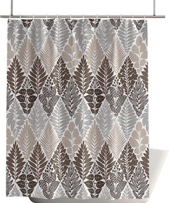 Bay Leaf Palm Leaves Seamless Style Spring Botanical Fabric Shower Curtain