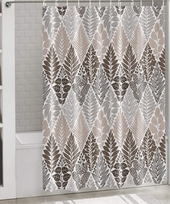 Bay Leaf Palm Leaves Seamless Style Spring Botanical Fabric Shower Curtain