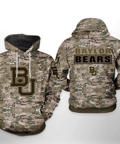 Baylor Bears Camo Veteran 3D Hoodie - Show Your Patriotism