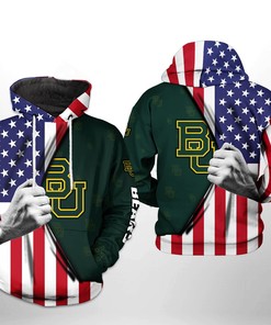 Baylor Bears Us Flag 3D Hoodie - Trendy Apparel For Fans
