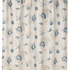 Bayside Print Fabric Shower Curtain - Coastal Shower Curtain for Bathroom in Blue, Perfect for Beach Lovers. 