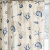 Bayside Sea Shell Coral Starfish Beach House Shower Curtain With Blue Shells