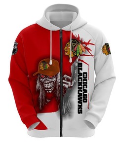 Be The Coolest With This Ultra Chicago Blackhawks Death Graphic Hoodie - Perfect Gift For Halloween