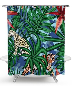 Be Wild with Leopard Tiger Shower Curtain for Jungle Bathroom Decor