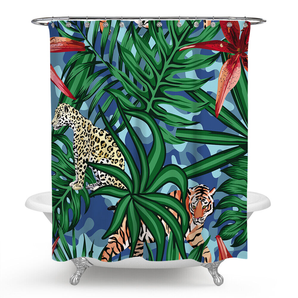 Be Wild with Leopard Tiger Shower Curtain for Jungle Bathroom Decor