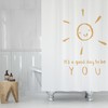 'Be You' Shower Curtain with Inspirational Quote for Unique Bathroom Decor