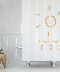 'Be You' Shower Curtain with Inspirational Quote for Unique Bathroom Decor