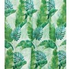 Beach House Shower Curtain With Tropical Green Palm Leaves For Summer