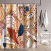 Beach Ocean Seashell Starfish Conch Shower Curtain - Nautical Bathroom Decor