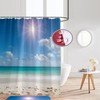 Beach Scenery Shower Curtain The Sea Under The Sun With 3D Printing