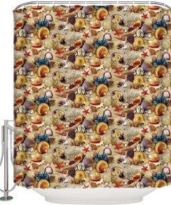 Beach Seashell Starfish Decorative Shower Curtain for a Coastal Bathroom