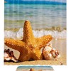 Beach Starfish Seashell Shower Curtain For A Unique Bathroom Upgrade