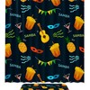 Beachy Guitar and Pineapple Glasses Shower Curtain 