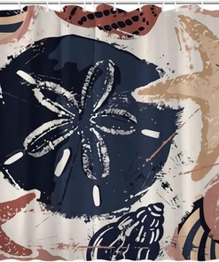 Beachy Seashell Sand Shower Curtain for Refreshing Bathroom Vibes
