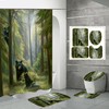 Bear Animal Print Shower Curtain for a Rustic Bathroom Dcor