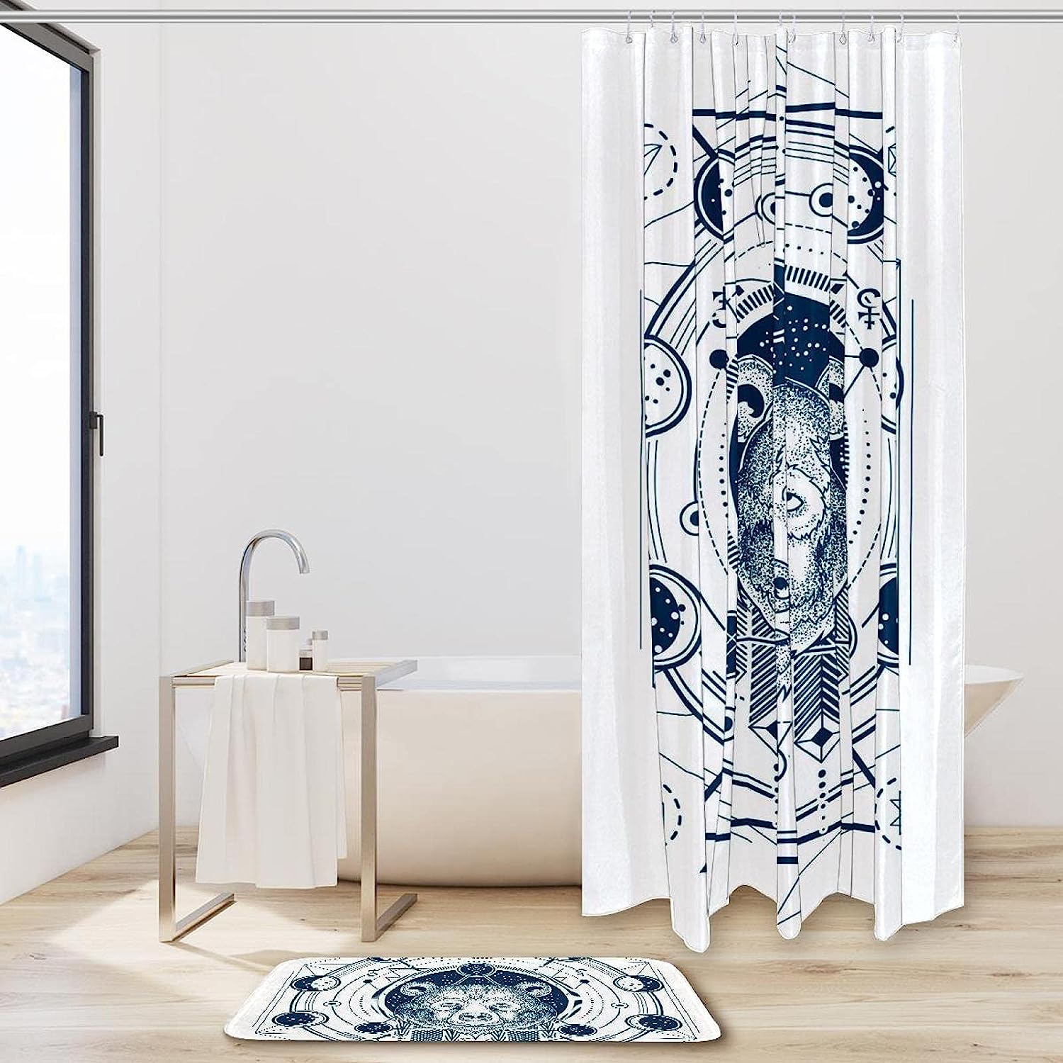 Bear Animal Waterproof Shower Curtain Bathroom Curtain - Image 2