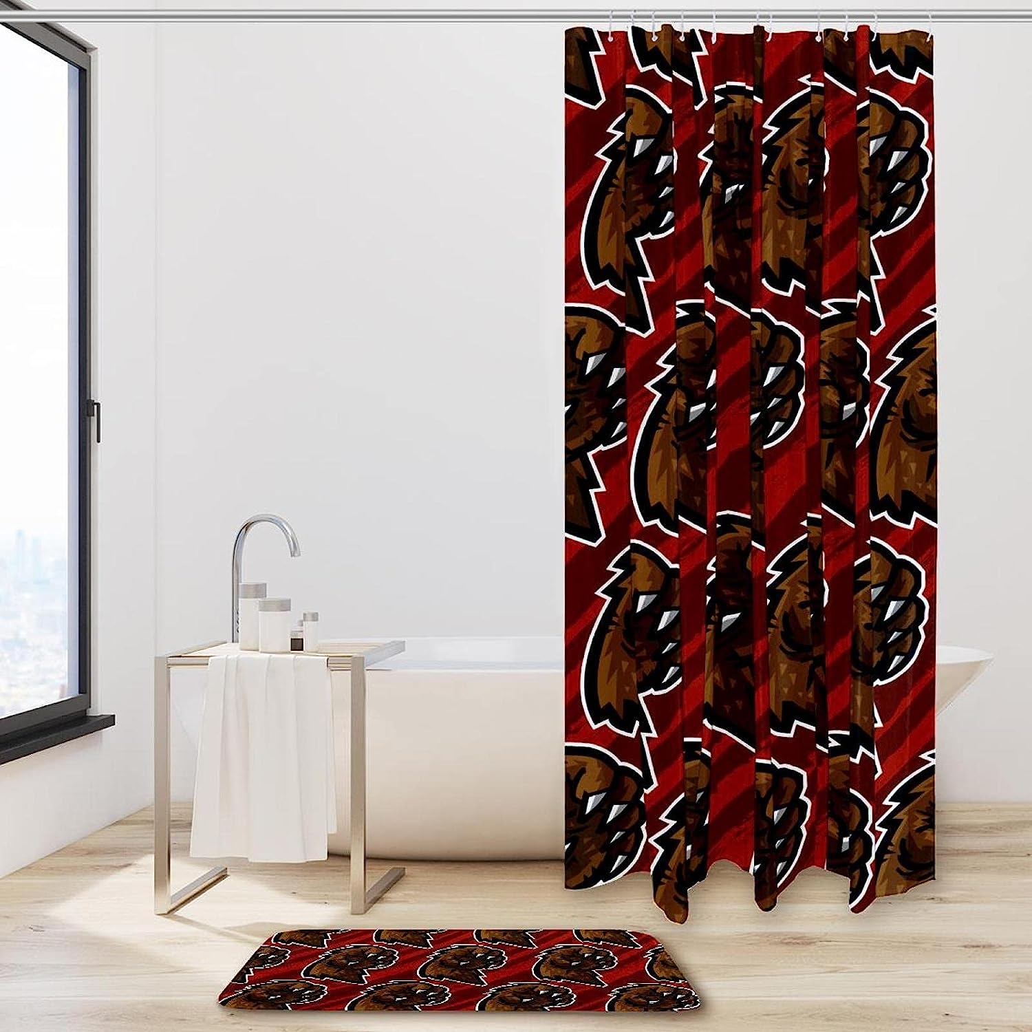 Bear Attack Grizzly Bear Attack Claw Waterproof Shower Curtain