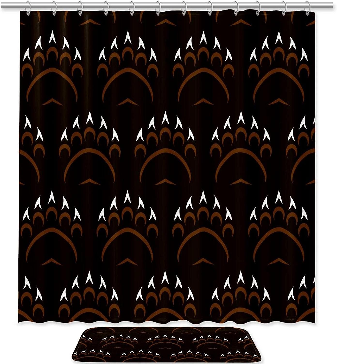 Bear Deception Grizzly Bear Claw Waterproof Shower Curtain