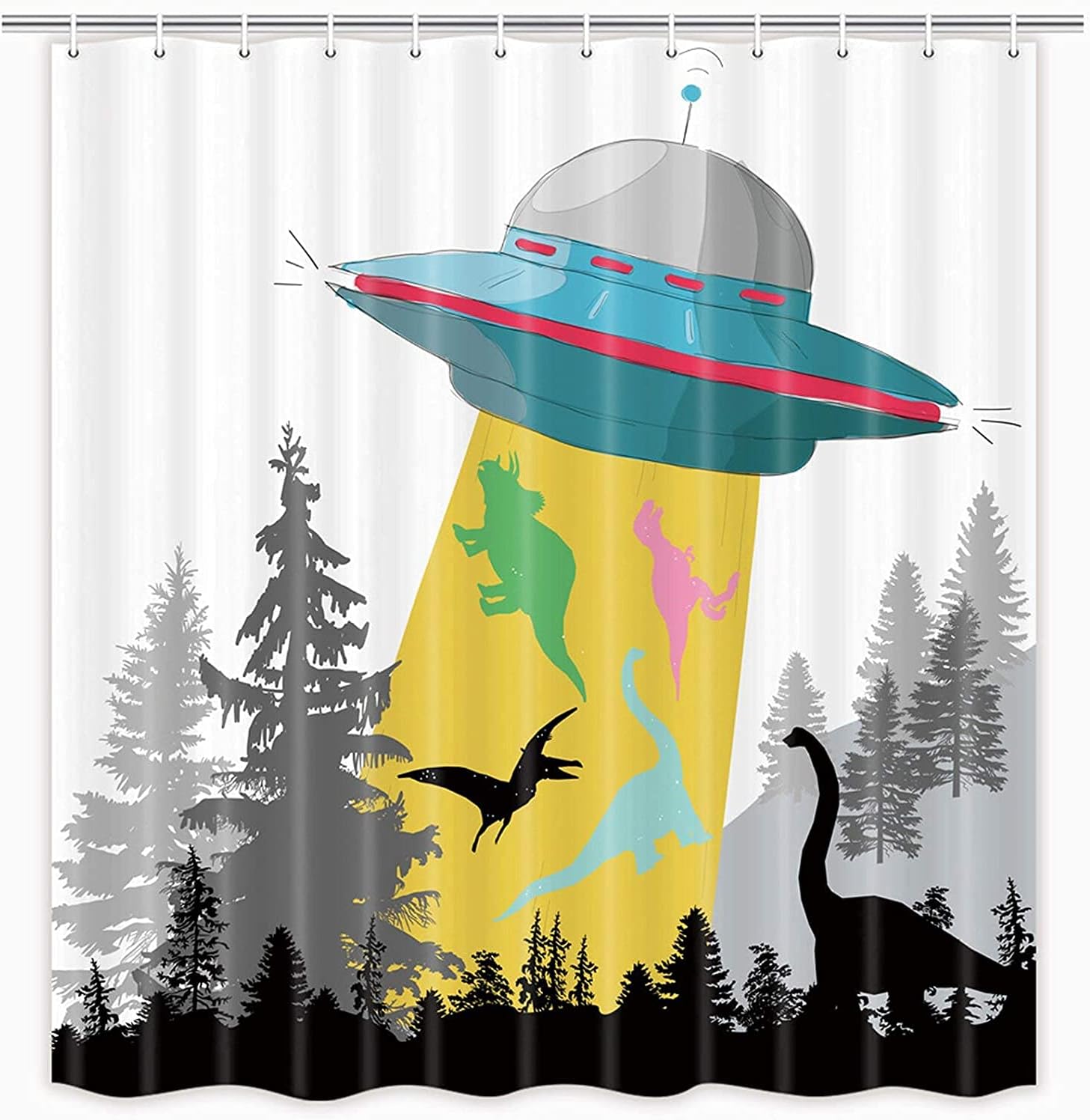 Bear Deer Forest Rustic Shower Curtain - Country Style Wildlife Animal Art Vintage Farmhouse Lodge Cabin Shower Curtain