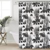 Bear Forest Texture Rustic Shower Curtain for Cabin-style Bathrooms