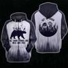 Bear Hoodie All Over Print 3D Zip Hoodie For Fans - All Good Things Are Wild And Free! Get In Loser