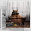 Bear Print Shower Curtain For Cute And Cozy Bathroom Decor