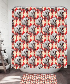 Bear Riding A Bike Shower Curtain - A Unique And Creative Bathroom Idea