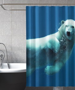 Bear Shower Curtain - Animal Prints