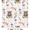 Bear Shower Curtain - Explore the wilderness with this waterproof fabric shower curtain featuring a watercolor bear.