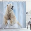 Bear Silhouette Shower Curtain For Rustic Bathroom Decor