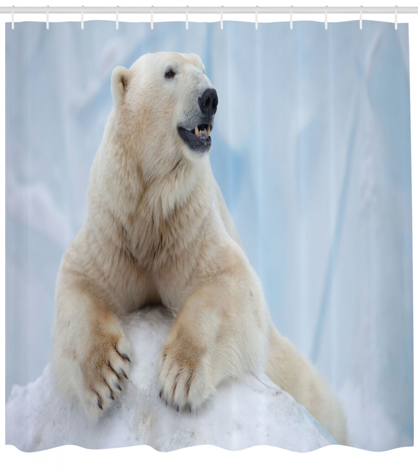 Bear Silhouette Shower Curtain For Rustic Bathroom Decor - Image 2