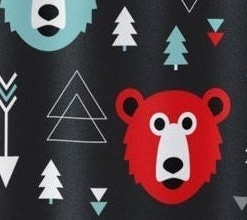 Bear and Arrows Bathroom Decor Shower Curtain for Nature Lovers