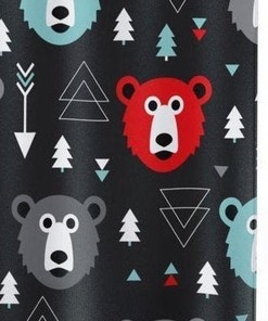 Bear and Arrows Bathroom Decor Shower Curtain for Nature Lovers
