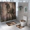 Beautiful 3D Steed Horses Animal Shower Curtain For Your Bathroom