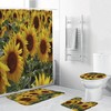 Beautiful 3D Sunflower Field Garden Print Shower Curtain For Your Bathroom