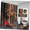 Beautiful Afro Black Woman Shower Curtain For Bathroom Decoration
