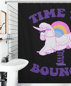 Beautiful And Funny Animal Print Shower Curtain For Bathroom, Unicorn Lovers Gifts For Kids