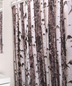 Beautiful Birch Vintage Shower Curtain by Kikkerland