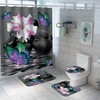 Beautiful Butterfly, Flowers, And Pebbles Print Shower Curtain For Chic Bathroom Decor