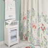 Beautiful Butterfly Meadow and Birds Floral Shower Curtain by Lenox
