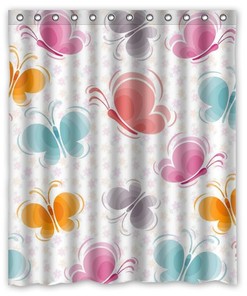 Beautiful Butterfly Personalized Shower Curtain, Waterproof Curtain with Custom Quote, Great Gift Idea