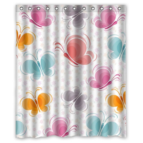 Beautiful Butterfly Personalized Shower Curtain, Waterproof Curtain with Custom Quote, Great Gift Idea