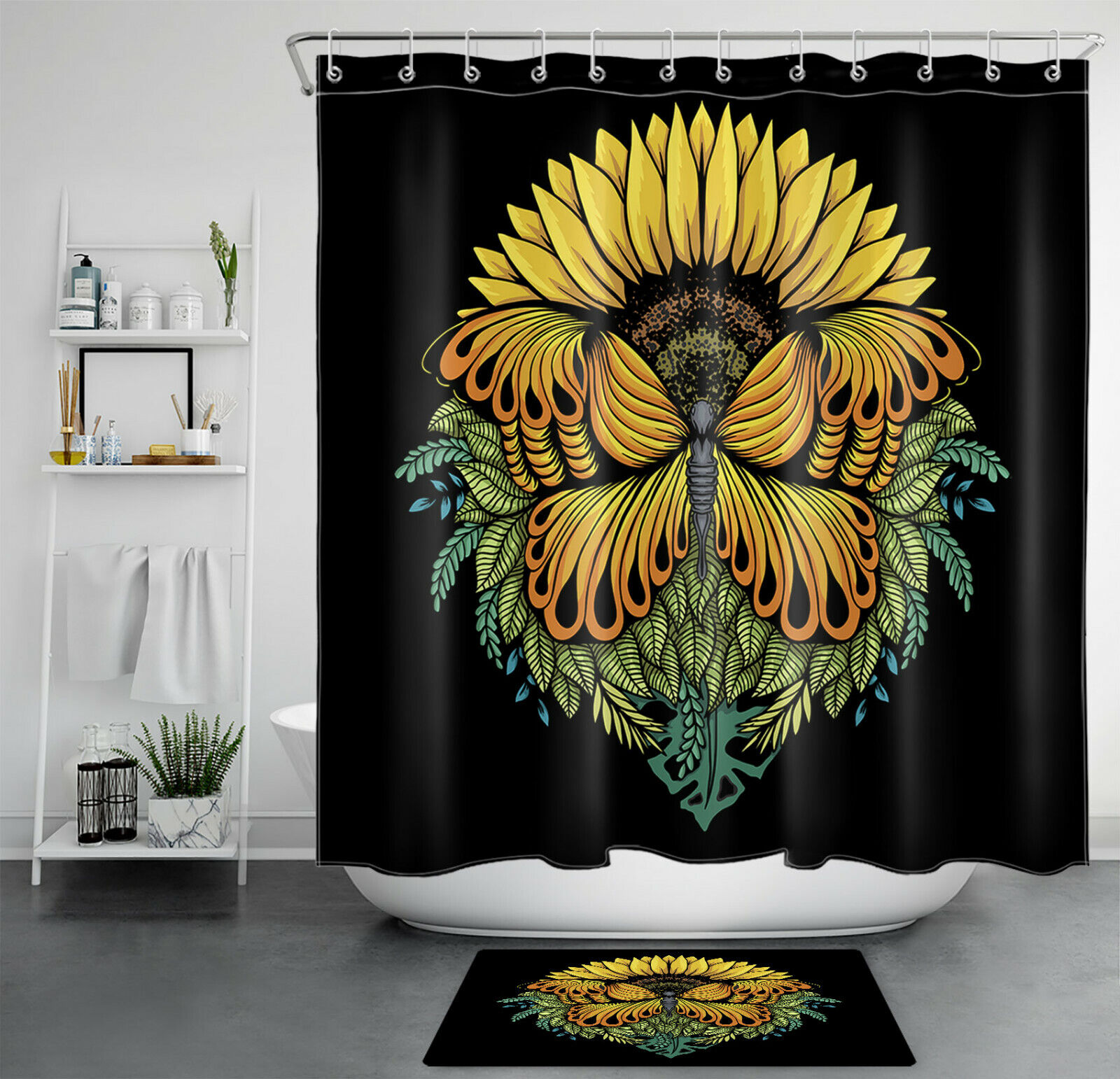 Beautiful Butterfly Shower Curtain For A Nature-Inspired Bathroom Decor, Tranquil Bathroom Accessories