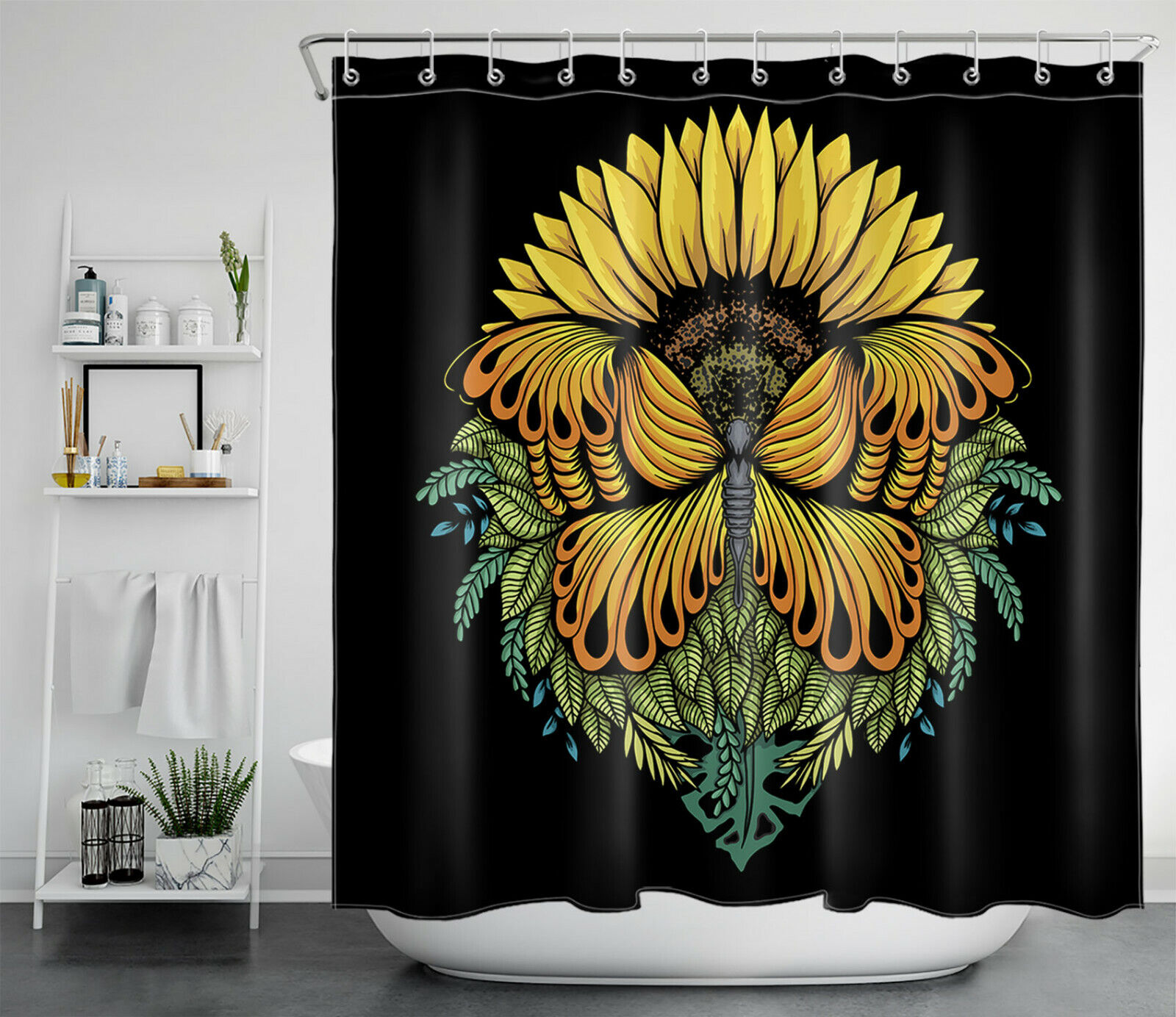 Beautiful Butterfly Shower Curtain For A Nature-Inspired Bathroom Decor, Tranquil Bathroom Accessories - Image 2