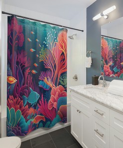 Beautiful Coral Reef Shower Curtain 