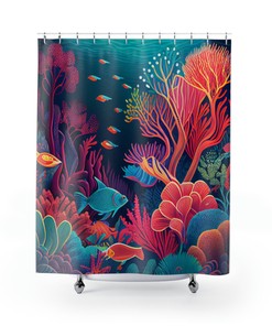 Beautiful Coral Reef Shower Curtain