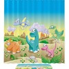 Beautiful Dinosaurs Design Shower Curtain For Kids Bathroom, Durable Waterproof Fabric